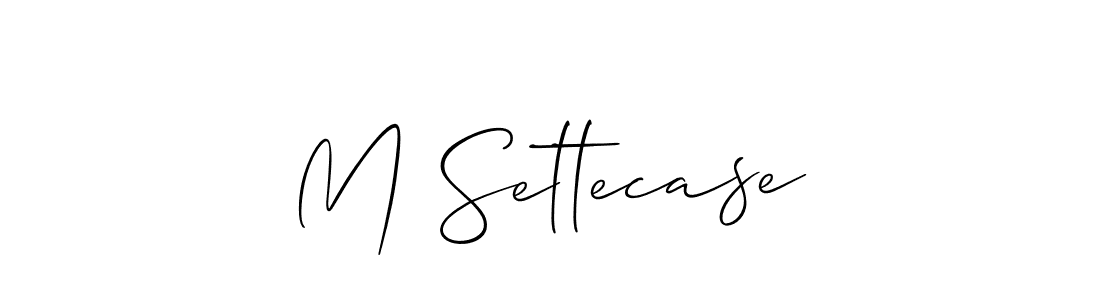Make a short M Settecase signature style. Manage your documents anywhere anytime using Allison_Script. Create and add eSignatures, submit forms, share and send files easily. M Settecase signature style 2 images and pictures png