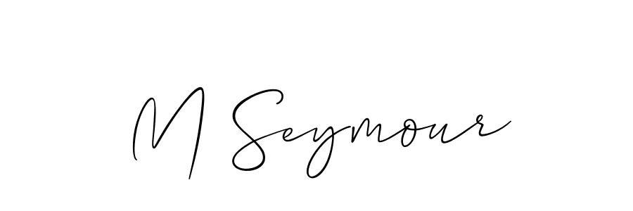 M Seymour stylish signature style. Best Handwritten Sign (Allison_Script) for my name. Handwritten Signature Collection Ideas for my name M Seymour. M Seymour signature style 2 images and pictures png