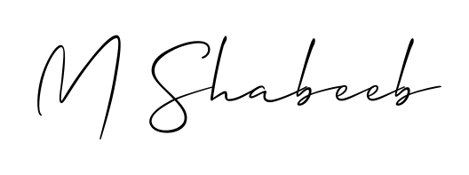 Create your official email sign-off with M Shabeeb name in Allison_Script style. Crisp, clean, and perfectly legible across all screens. M Shabeeb signature style 2 images and pictures png