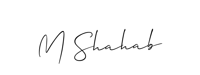 Also we have M Shahab name is the best signature style. Create professional handwritten signature collection using Allison_Script autograph style. M Shahab signature style 2 images and pictures png