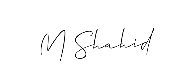 Also we have M Shahid name is the best signature style. Create professional handwritten signature collection using Allison_Script autograph style. M Shahid signature style 2 images and pictures png