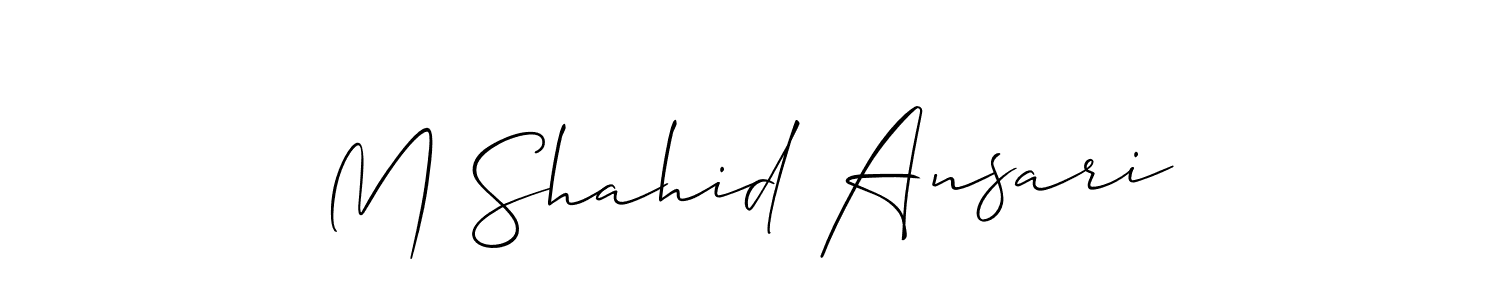 Design your own signature with our free online signature maker. With this signature software, you can create a handwritten (Allison_Script) signature for name M Shahid Ansari. M Shahid Ansari signature style 2 images and pictures png