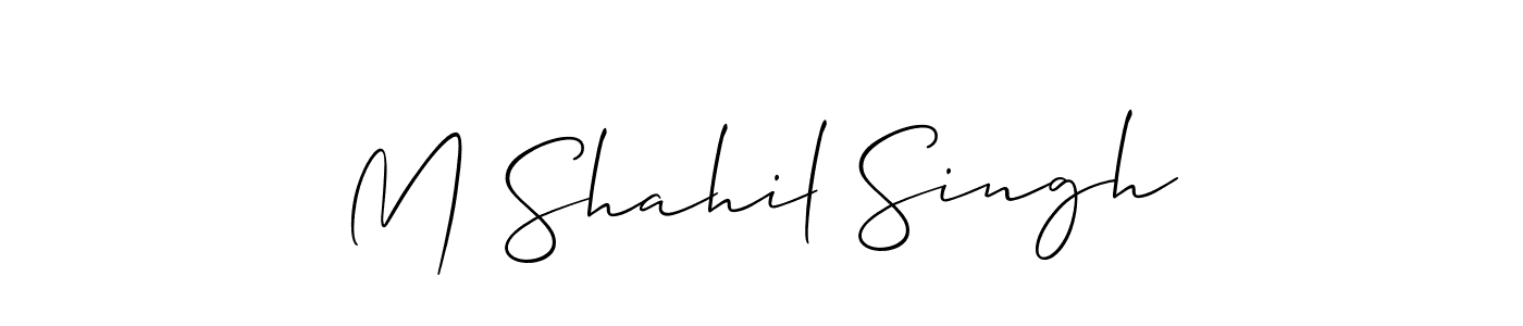 Similarly Allison_Script is the best handwritten signature design. Signature creator online .You can use it as an online autograph creator for name M Shahil Singh. M Shahil Singh signature style 2 images and pictures png