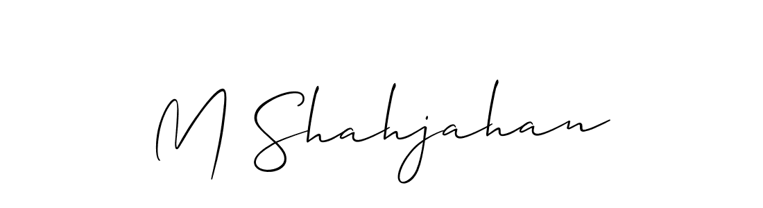 The best way (Allison_Script) to make a short signature is to pick only two or three words in your name. The name M Shahjahan include a total of six letters. For converting this name. M Shahjahan signature style 2 images and pictures png