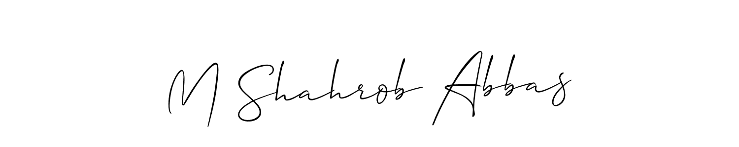 How to Draw M Shahrob Abbas signature style? Allison_Script is a latest design signature styles for name M Shahrob Abbas. M Shahrob Abbas signature style 2 images and pictures png