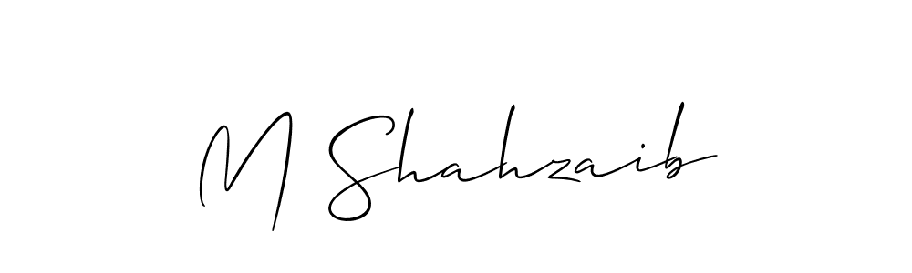 How to make M Shahzaib signature? Allison_Script is a professional autograph style. Create handwritten signature for M Shahzaib name. M Shahzaib signature style 2 images and pictures png