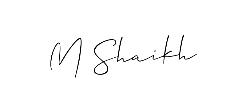 How to make M Shaikh signature? Allison_Script is a professional autograph style. Create handwritten signature for M Shaikh name. M Shaikh signature style 2 images and pictures png