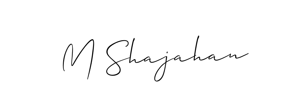 Create a beautiful signature design for name M Shajahan. With this signature (Allison_Script) fonts, you can make a handwritten signature for free. M Shajahan signature style 2 images and pictures png