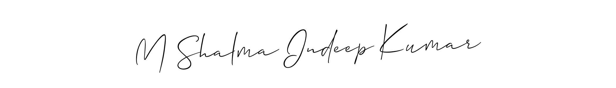 How to make M Shalma Indeep Kumar signature? Allison_Script is a professional autograph style. Create handwritten signature for M Shalma Indeep Kumar name. M Shalma Indeep Kumar signature style 2 images and pictures png