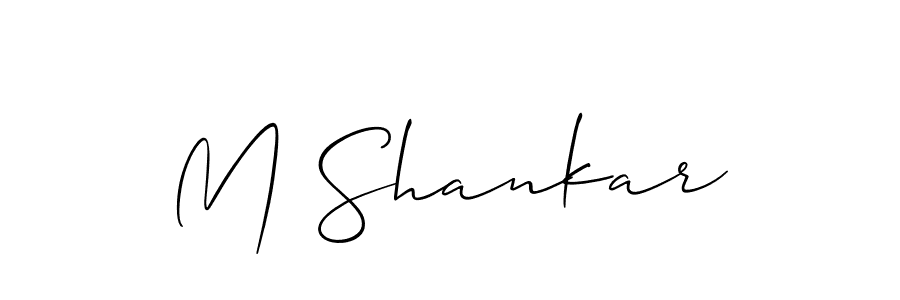 You should practise on your own different ways (Allison_Script) to write your name (M Shankar) in signature. don't let someone else do it for you. M Shankar signature style 2 images and pictures png