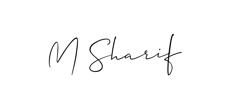 How to make M Sharif signature? Allison_Script is a professional autograph style. Create handwritten signature for M Sharif name. M Sharif signature style 2 images and pictures png