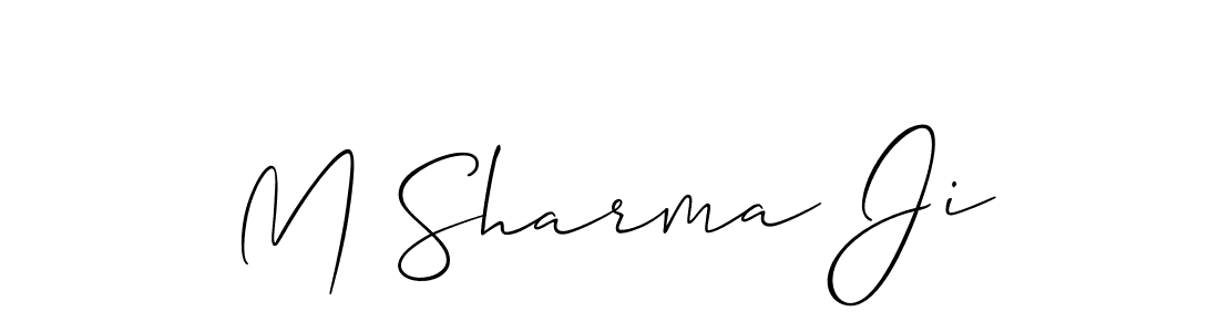 How to make M Sharma Ji name signature. Use Allison_Script style for creating short signs online. This is the latest handwritten sign. M Sharma Ji signature style 2 images and pictures png