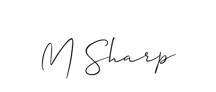 Use a signature maker to create a handwritten signature online. With this signature software, you can design (Allison_Script) your own signature for name M Sharp. M Sharp signature style 2 images and pictures png