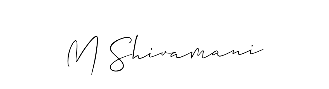 Create a beautiful signature design for name M Shivamani. With this signature (Allison_Script) fonts, you can make a handwritten signature for free. M Shivamani signature style 2 images and pictures png