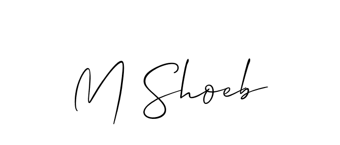 M Shoeb stylish signature style. Best Handwritten Sign (Allison_Script) for my name. Handwritten Signature Collection Ideas for my name M Shoeb. M Shoeb signature style 2 images and pictures png