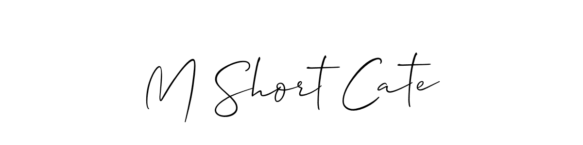You should practise on your own different ways (Allison_Script) to write your name (M Short Cate) in signature. don't let someone else do it for you. M Short Cate signature style 2 images and pictures png