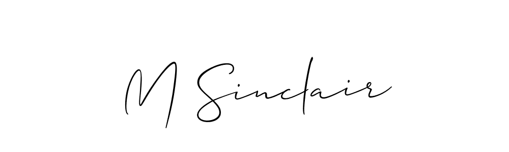 Allison_Script is a professional signature style that is perfect for those who want to add a touch of class to their signature. It is also a great choice for those who want to make their signature more unique. Get M Sinclair name to fancy signature for free. M Sinclair signature style 2 images and pictures png
