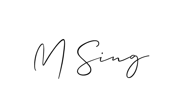 How to Draw M Sing signature style? Allison_Script is a latest design signature styles for name M Sing. M Sing signature style 2 images and pictures png