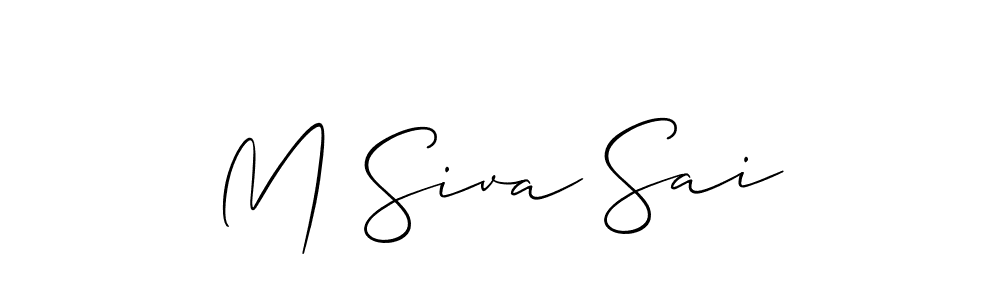 Create a beautiful signature design for name M Siva Sai. With this signature (Allison_Script) fonts, you can make a handwritten signature for free. M Siva Sai signature style 2 images and pictures png