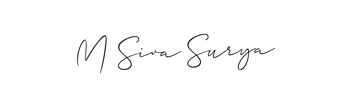 Best and Professional Signature Style for M Siva Surya. Allison_Script Best Signature Style Collection. M Siva Surya signature style 2 images and pictures png