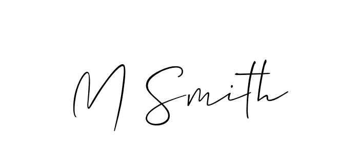 Create a beautiful signature design for name M Smith. With this signature (Allison_Script) fonts, you can make a handwritten signature for free. M Smith signature style 2 images and pictures png