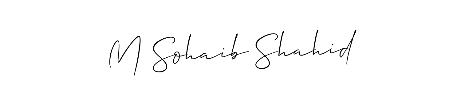 Design your own signature with our free online signature maker. With this signature software, you can create a handwritten (Allison_Script) signature for name M Sohaib Shahid. M Sohaib Shahid signature style 2 images and pictures png