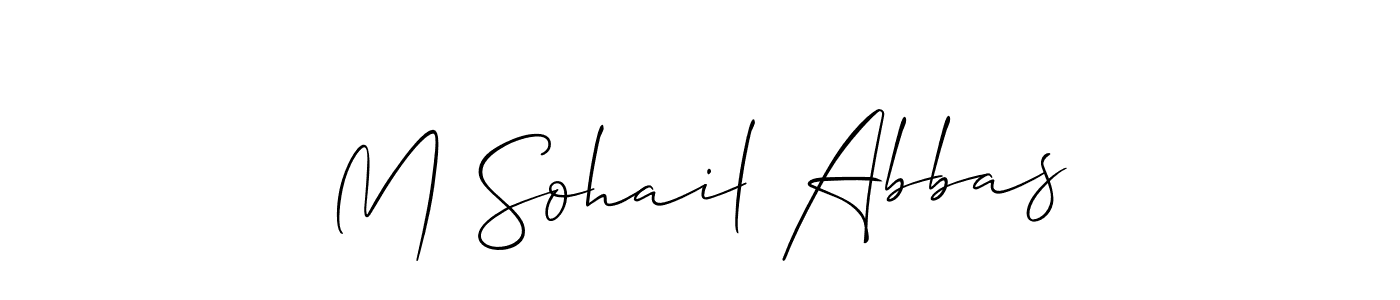 How to make M Sohail Abbas name signature. Use Allison_Script style for creating short signs online. This is the latest handwritten sign. M Sohail Abbas signature style 2 images and pictures png