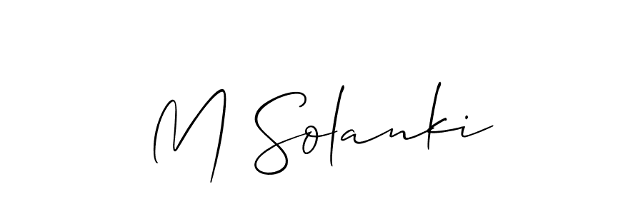 if you are searching for the best signature style for your name M Solanki. so please give up your signature search. here we have designed multiple signature styles  using Allison_Script. M Solanki signature style 2 images and pictures png