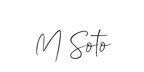 Make a beautiful signature design for name M Soto. Use this online signature maker to create a handwritten signature for free. M Soto signature style 2 images and pictures png