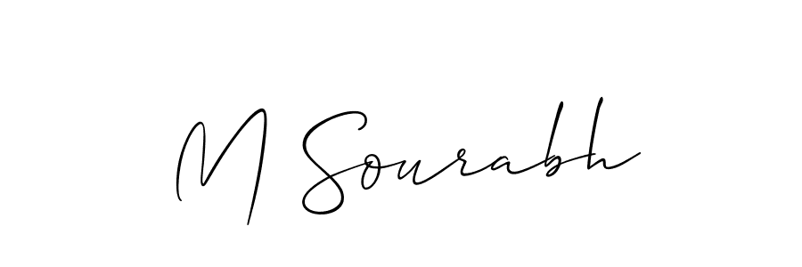 Allison_Script is a professional signature style that is perfect for those who want to add a touch of class to their signature. It is also a great choice for those who want to make their signature more unique. Get M Sourabh name to fancy signature for free. M Sourabh signature style 2 images and pictures png