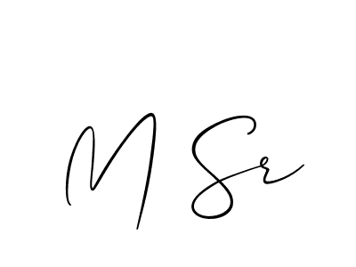 How to make M Sr signature? Allison_Script is a professional autograph style. Create handwritten signature for M Sr name. M Sr signature style 2 images and pictures png