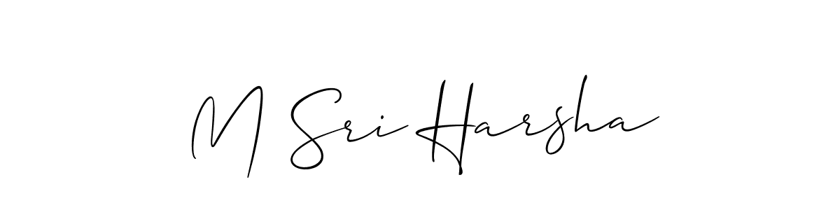 How to Draw M Sri Harsha signature style? Allison_Script is a latest design signature styles for name M Sri Harsha. M Sri Harsha signature style 2 images and pictures png