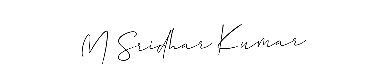 See photos of M Sridhar Kumar official signature by Spectra . Check more albums & portfolios. Read reviews & check more about Allison_Script font. M Sridhar Kumar signature style 2 images and pictures png