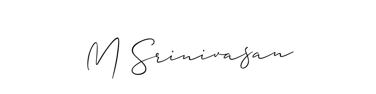 It looks lik you need a new signature style for name M Srinivasan. Design unique handwritten (Allison_Script) signature with our free signature maker in just a few clicks. M Srinivasan signature style 2 images and pictures png