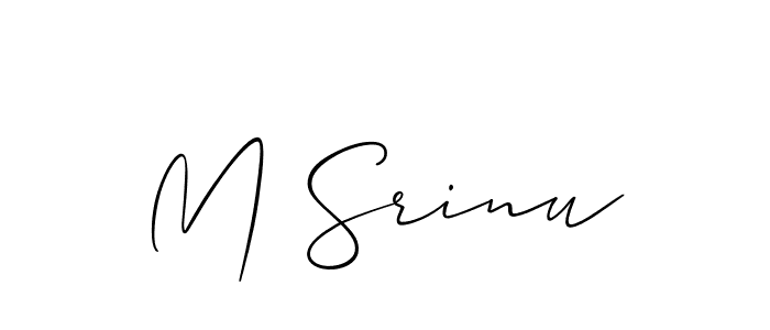 Make a beautiful signature design for name M Srinu. Use this online signature maker to create a handwritten signature for free. M Srinu signature style 2 images and pictures png