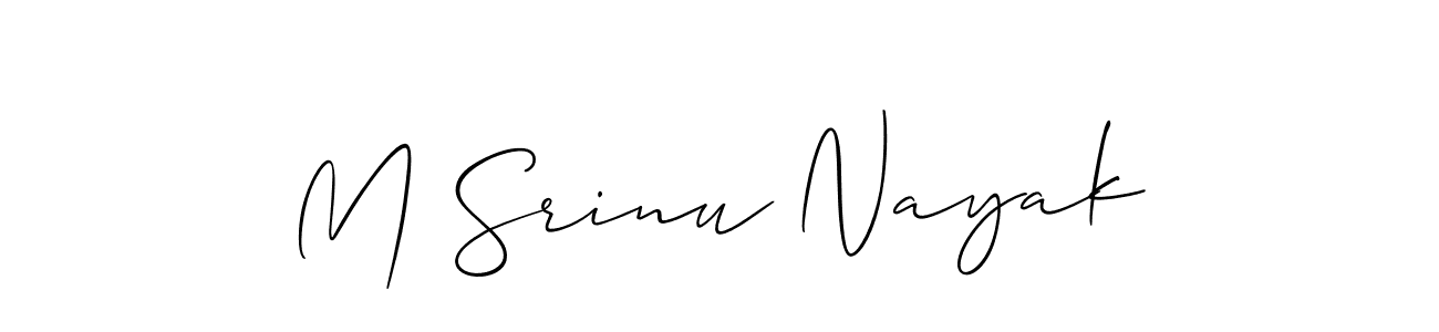 Design your own signature with our free online signature maker. With this signature software, you can create a handwritten (Allison_Script) signature for name M Srinu Nayak. M Srinu Nayak signature style 2 images and pictures png