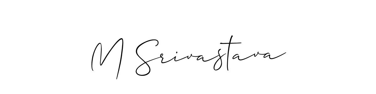 Also we have M Srivastava name is the best signature style. Create professional handwritten signature collection using Allison_Script autograph style. M Srivastava signature style 2 images and pictures png