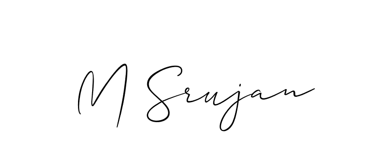 How to Draw M Srujan signature style? Allison_Script is a latest design signature styles for name M Srujan. M Srujan signature style 2 images and pictures png