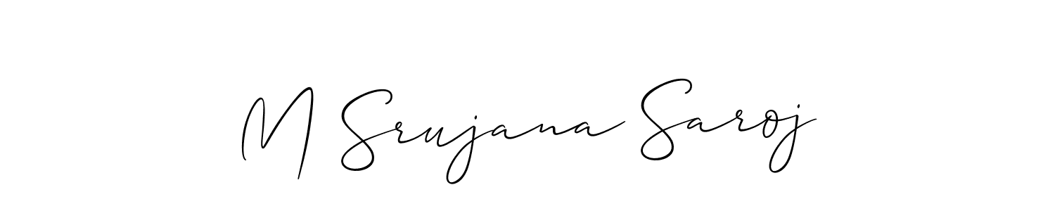 Make a beautiful signature design for name M Srujana Saroj. Use this online signature maker to create a handwritten signature for free. M Srujana Saroj signature style 2 images and pictures png