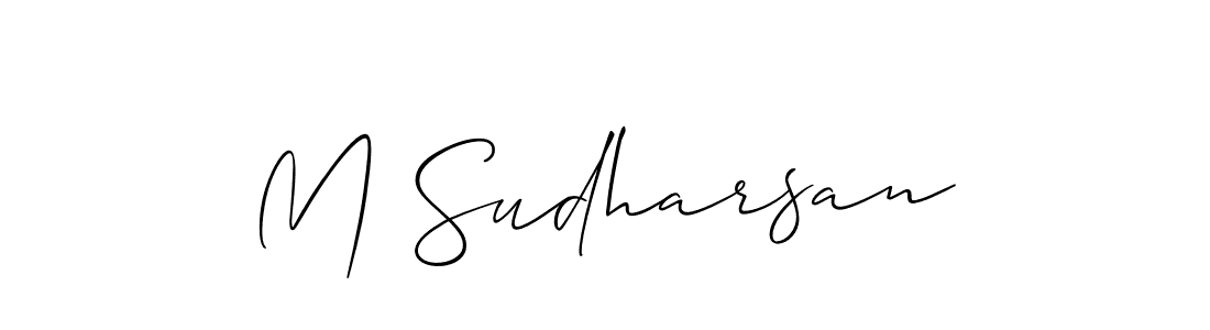 Make a beautiful signature design for name M Sudharsan. Use this online signature maker to create a handwritten signature for free. M Sudharsan signature style 2 images and pictures png