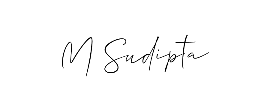 Best and Professional Signature Style for M Sudipta. Allison_Script Best Signature Style Collection. M Sudipta signature style 2 images and pictures png