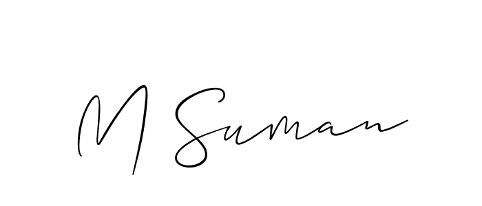 Similarly Allison_Script is the best handwritten signature design. Signature creator online .You can use it as an online autograph creator for name M Suman. M Suman signature style 2 images and pictures png