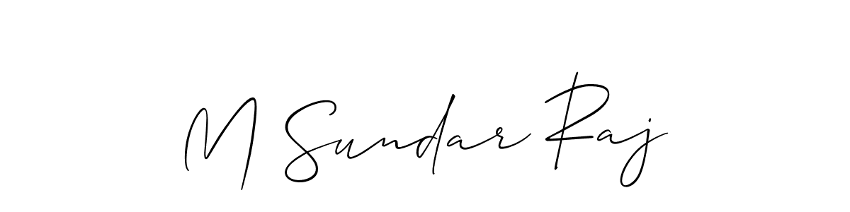 M Sundar Raj stylish signature style. Best Handwritten Sign (Allison_Script) for my name. Handwritten Signature Collection Ideas for my name M Sundar Raj. M Sundar Raj signature style 2 images and pictures png