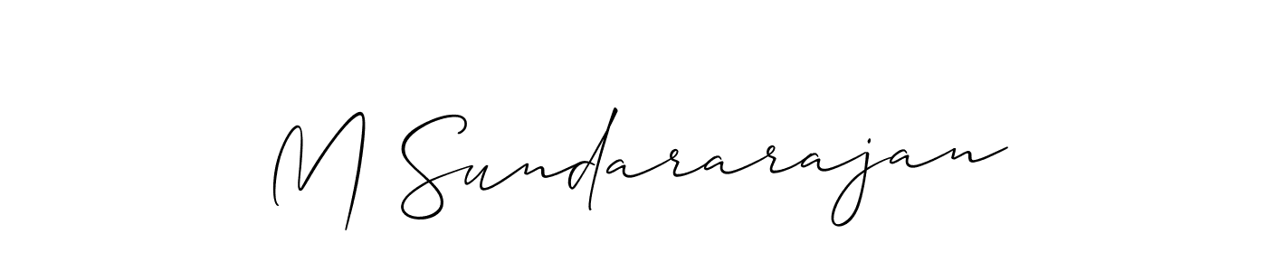 Make a short M Sundararajan signature style. Manage your documents anywhere anytime using Allison_Script. Create and add eSignatures, submit forms, share and send files easily. M Sundararajan signature style 2 images and pictures png
