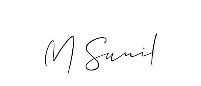 Once you've used our free online signature maker to create your best signature Allison_Script style, it's time to enjoy all of the benefits that M Sunil name signing documents. M Sunil signature style 2 images and pictures png