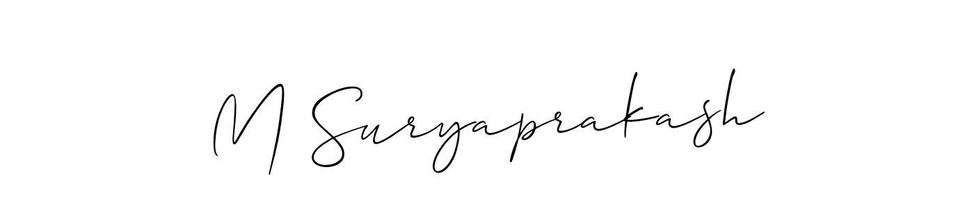 This is the best signature style for the M Suryaprakash name. Also you like these signature font (Allison_Script). Mix name signature. M Suryaprakash signature style 2 images and pictures png