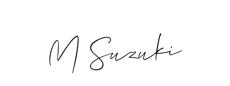 How to make M Suzuki name signature. Use Allison_Script style for creating short signs online. This is the latest handwritten sign. M Suzuki signature style 2 images and pictures png