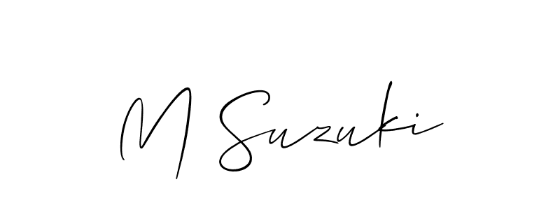 How to Draw M Suzuki signature style? Allison_Script is a latest design signature styles for name M Suzuki. M Suzuki signature style 2 images and pictures png