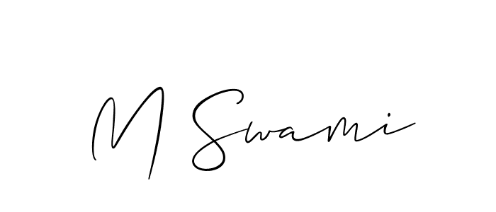 Best and Professional Signature Style for M Swami. Allison_Script Best Signature Style Collection. M Swami signature style 2 images and pictures png