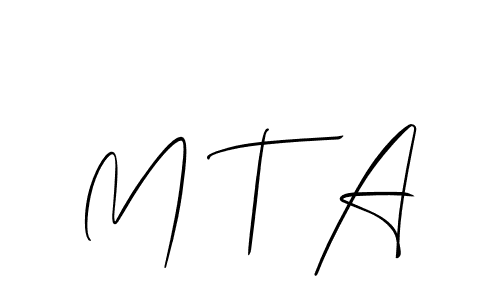 M T A stylish signature style. Best Handwritten Sign (Allison_Script) for my name. Handwritten Signature Collection Ideas for my name M T A. M T A signature style 2 images and pictures png